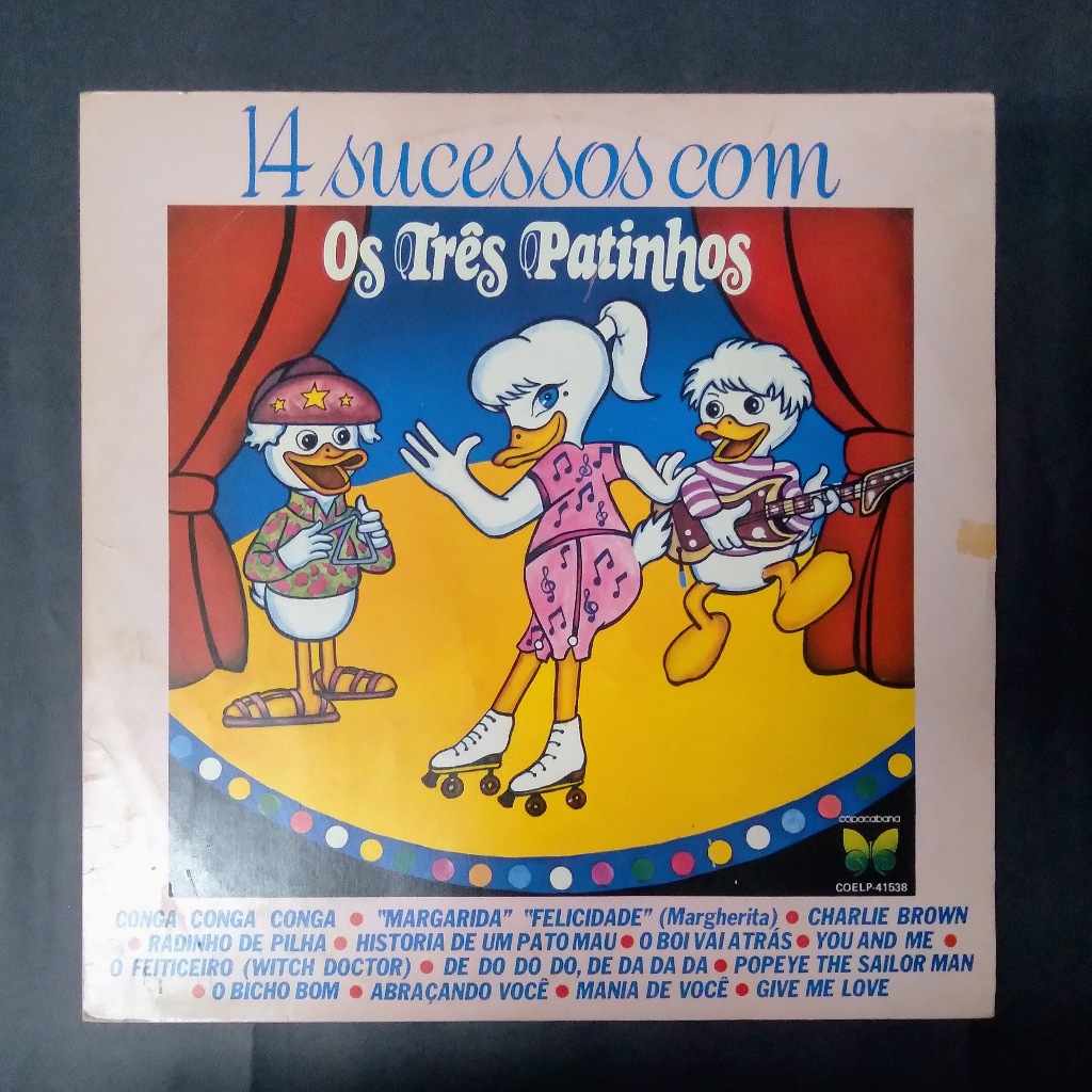 Vinil - Os Três Patinhos - 14 Sucessos Com Os Três Patinhos Colorido