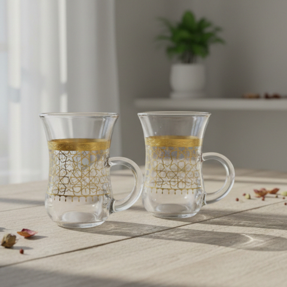 Duo de Xícaras, Decoradas, Kit com duas Xícaras, 80ml, Chá, Café.