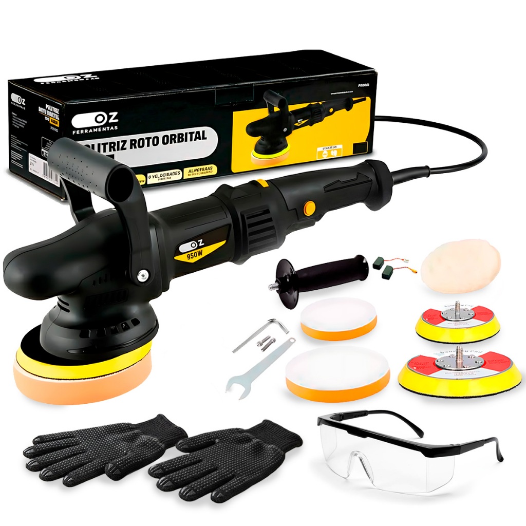 Politriz Roto Orbital Automotiva 5 Polegadas 125mm 950w Epi Com Acessórios De Proteção em Oferta na Shopee