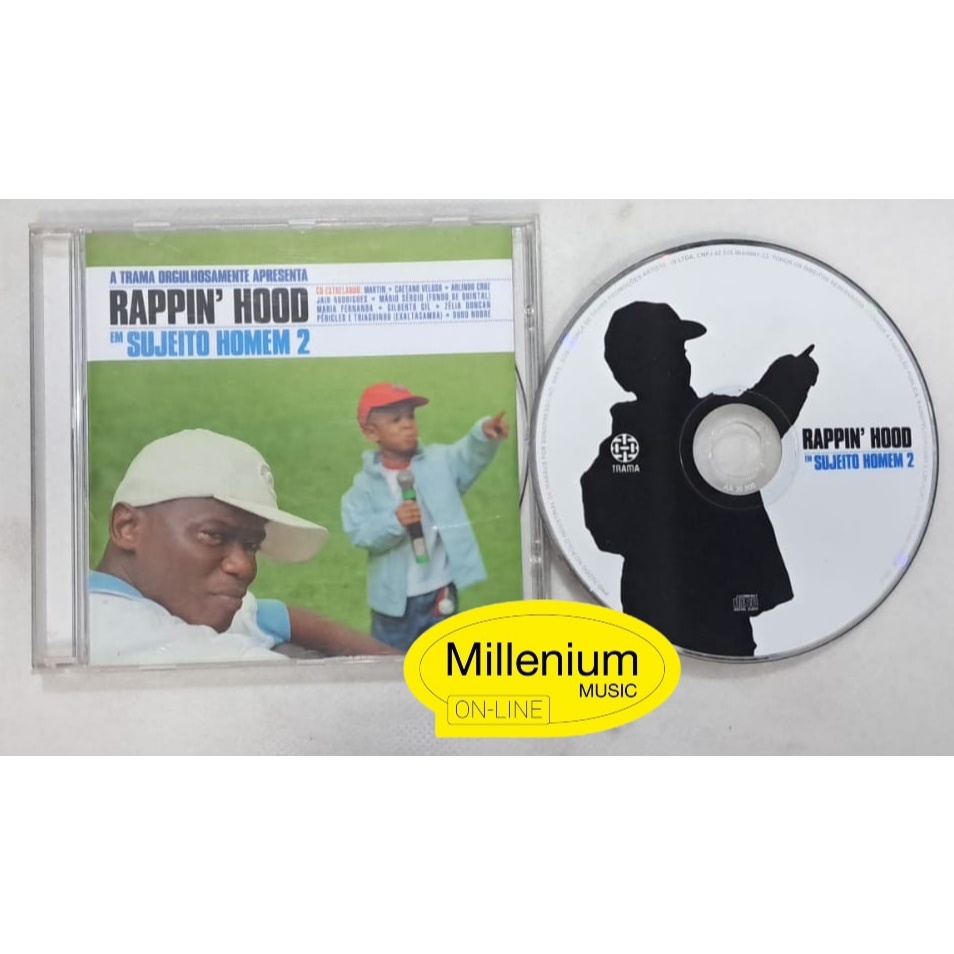 CD Rappin' Hood Em Sujeito Homem 2005 Original Gravadora Colecionador Ótimo Estado