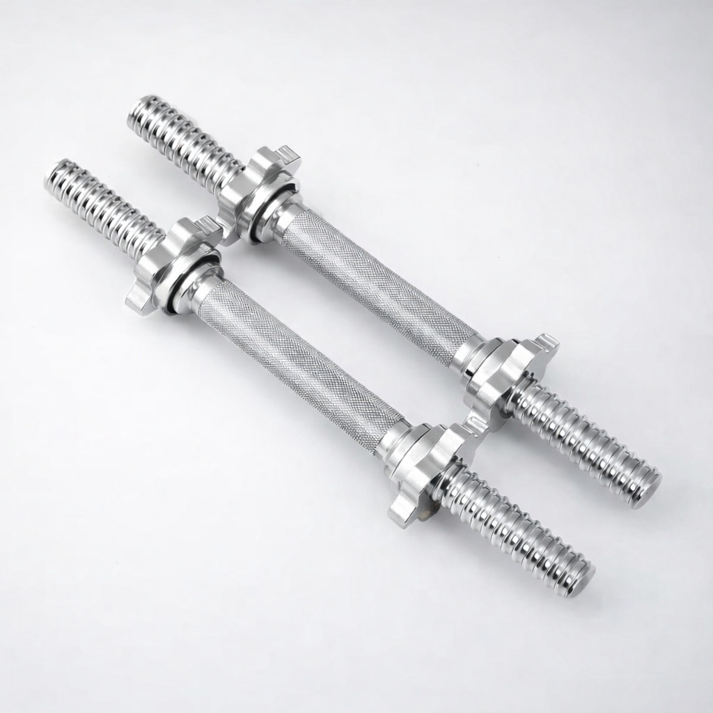 Barra Halter Maciça 40cm 2un Com Rosca Anilha Musculação