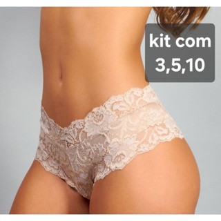 kit 10 calcinhas caleçon tanga shortinho renda feminino conforto impina bumbum calessom sexy em Oferta na Shopee