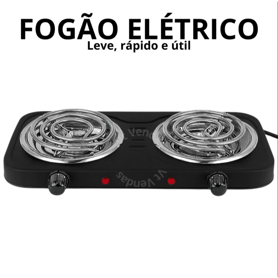 Fogão Elétrico Portátil 1 a 2 Bocas Aquecimento Rápido Por Indução