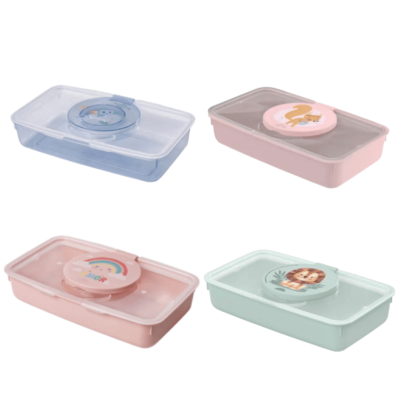 Porta Lenço Umedecido Portátil com Borracha De Vedação Plasútil