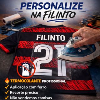 KitTermocolante Nome + Número Patrocinio 2025 Para Personalização Camisa Time  Futebol em Oferta na Shopee