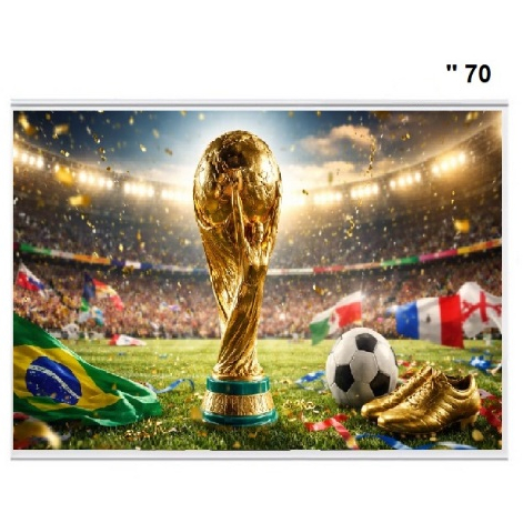 Tela de Projeção 70 POLEGADAS para projetor datashow festas com cola velkro - DOBRAVEL