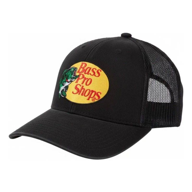 Boné Masculino Bass Pro Shops de Pesca Pescador Casual Adulto ( Preto )