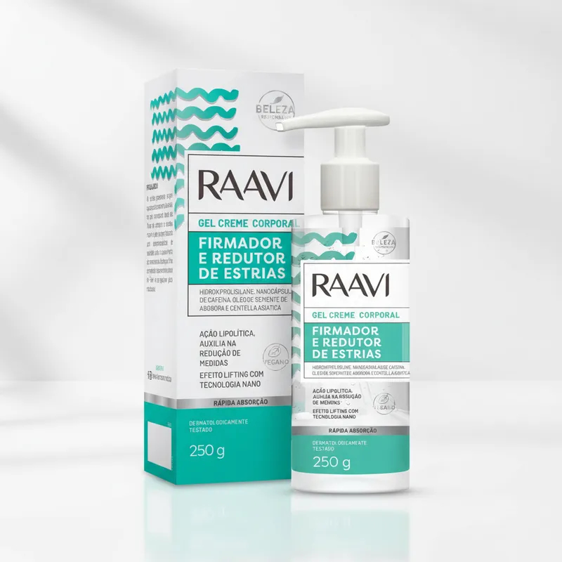 Gel Creme Firmador Redutor Estrias Gordura Raavi 250g