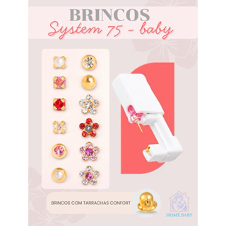 BRINCOS BABY STUDEX SYSTEM 75 BRINCOS DE BEBÊ PRIMEIRO FURINHO EM BEBES em Oferta na Shopee