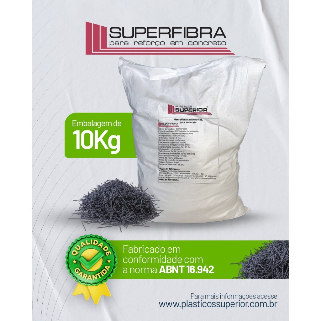 Macrofibra Estrutural Para Concreto - 10 Kg em Oferta na Shopee