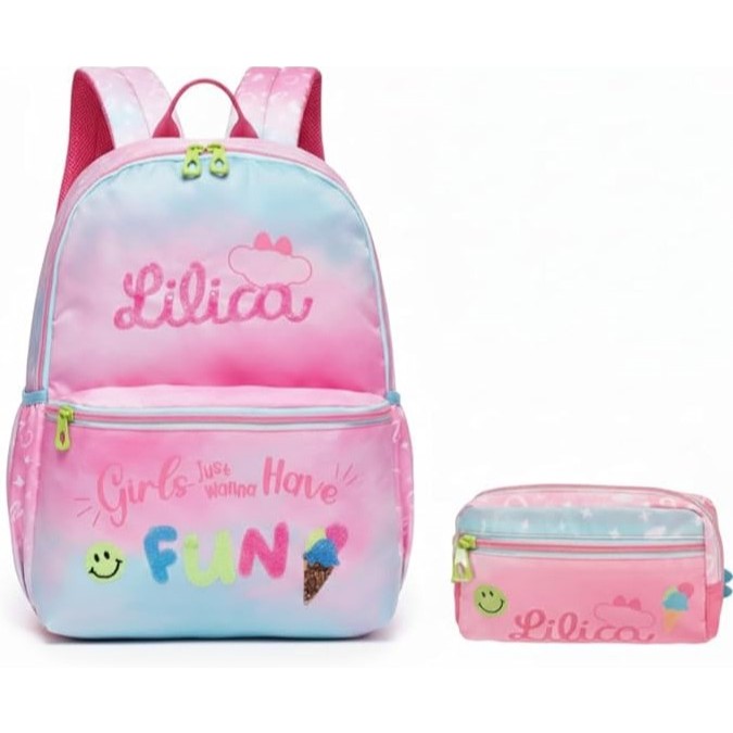 MOCHILA LILICA LOV IT LILICA HAVE FUN REF 7713304 PACIFIC + ESTOJO