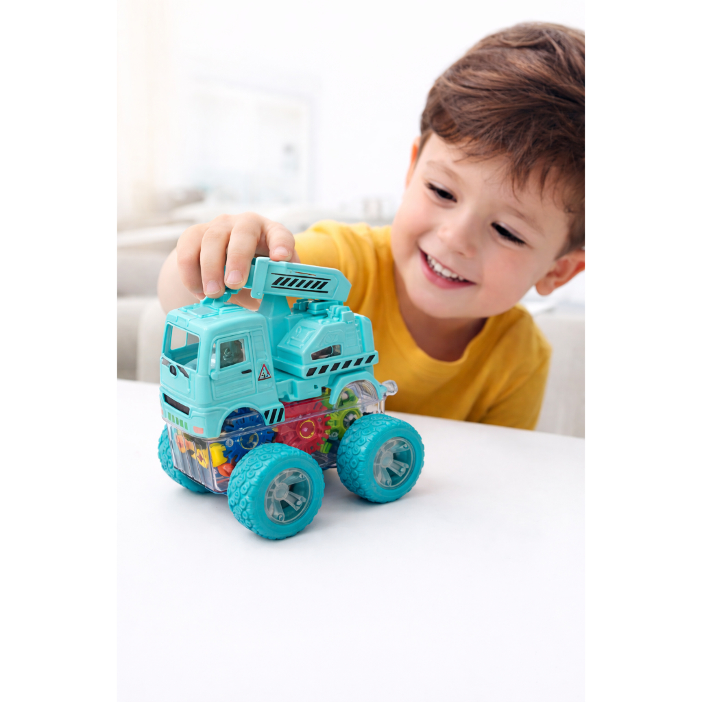 Brinquedo Infantil, Carrinho 4x4 SUPER Giro 360°,  Luzes, Fricção, Super Máquinas, Menino brinquedo