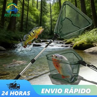 1.70m Passaguá Para Pesca Cabo Retrátil Alumínio Dobrável Passagua Cesto Peixe