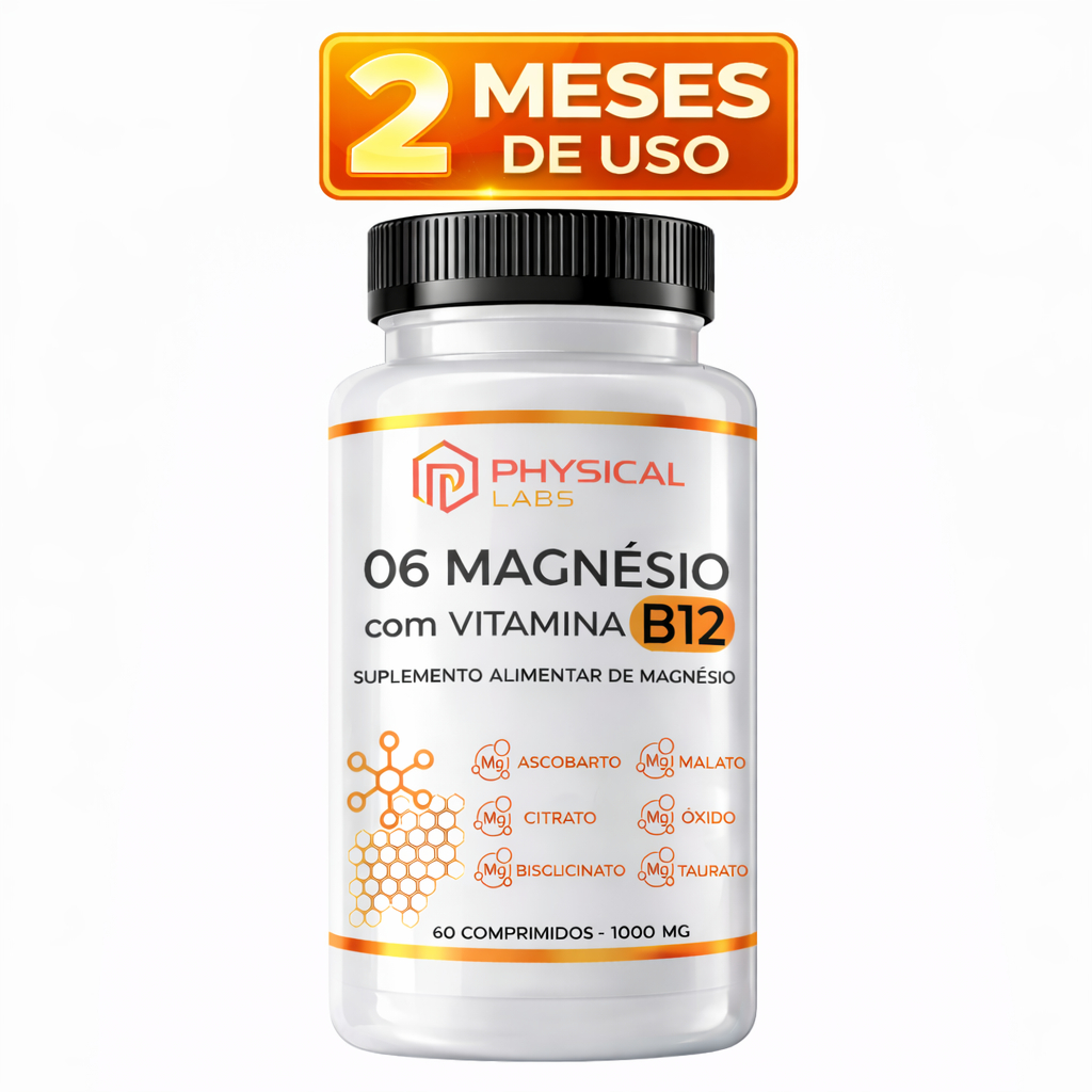 6 Magnésios + Vitamina B12 Physical Labs 60 Comprimidos | Suplemento  - POTE 2 MESES em Oferta na Shopee
