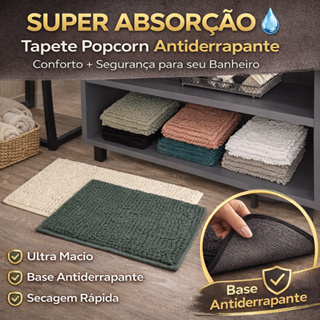Tapete para Banheiro com Antiderrapante de Alto Padrão Popcorn - Várias Cores e Tamanhos em Oferta na Shopee