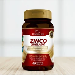 ZINCO QUELADO alta absorção 60 cápsulas Alta concentração 414%VDR sem sabor