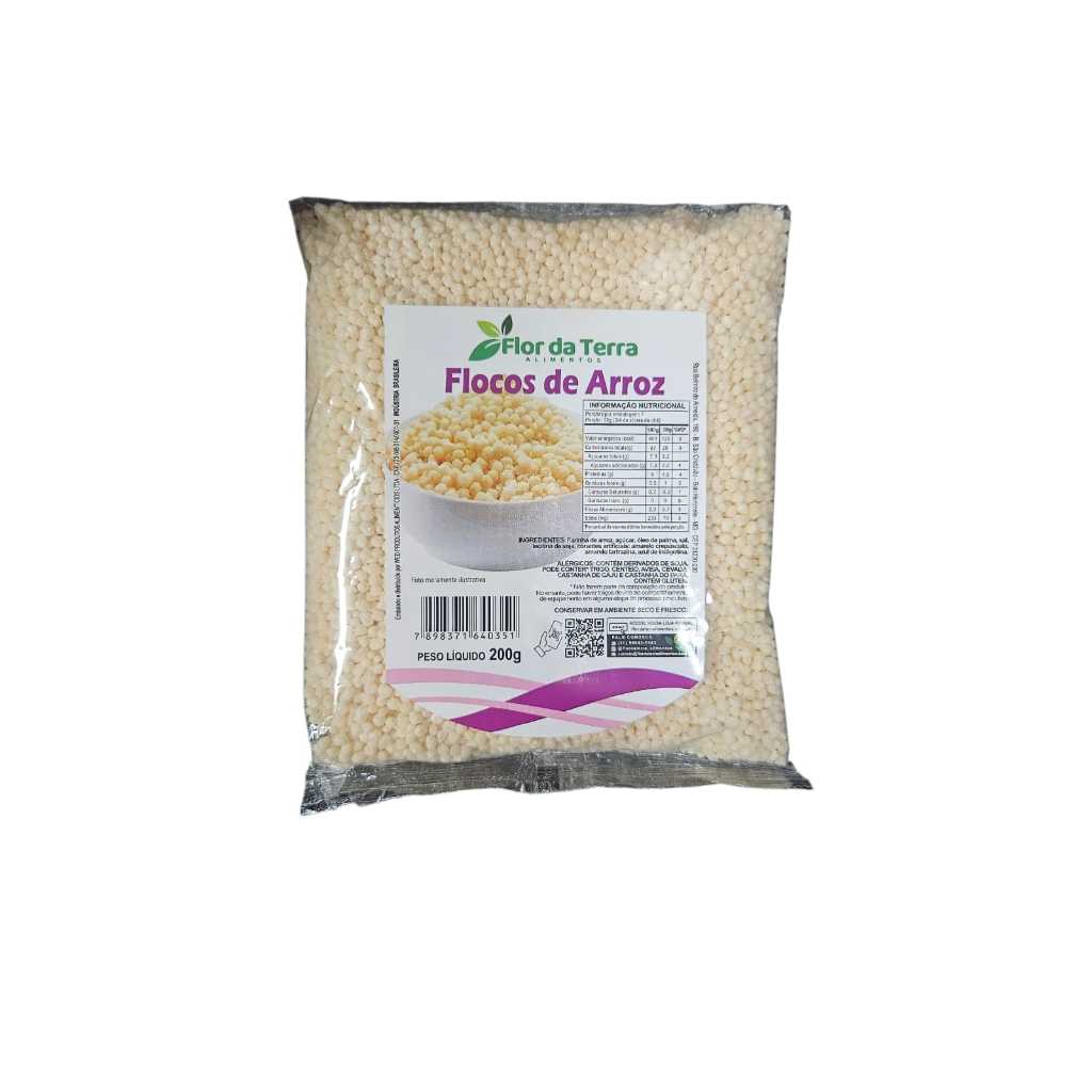 Flocos de Arroz 200g - Flor da Terra em Oferta na Shopee