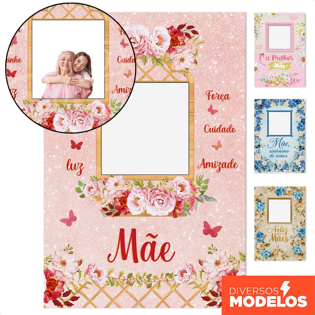 Painel Retangular Decoração Dia Das mães Interativo Vazado Sublimado Em Tecido 1,50x2,20m para Foto em Oferta na Shopee