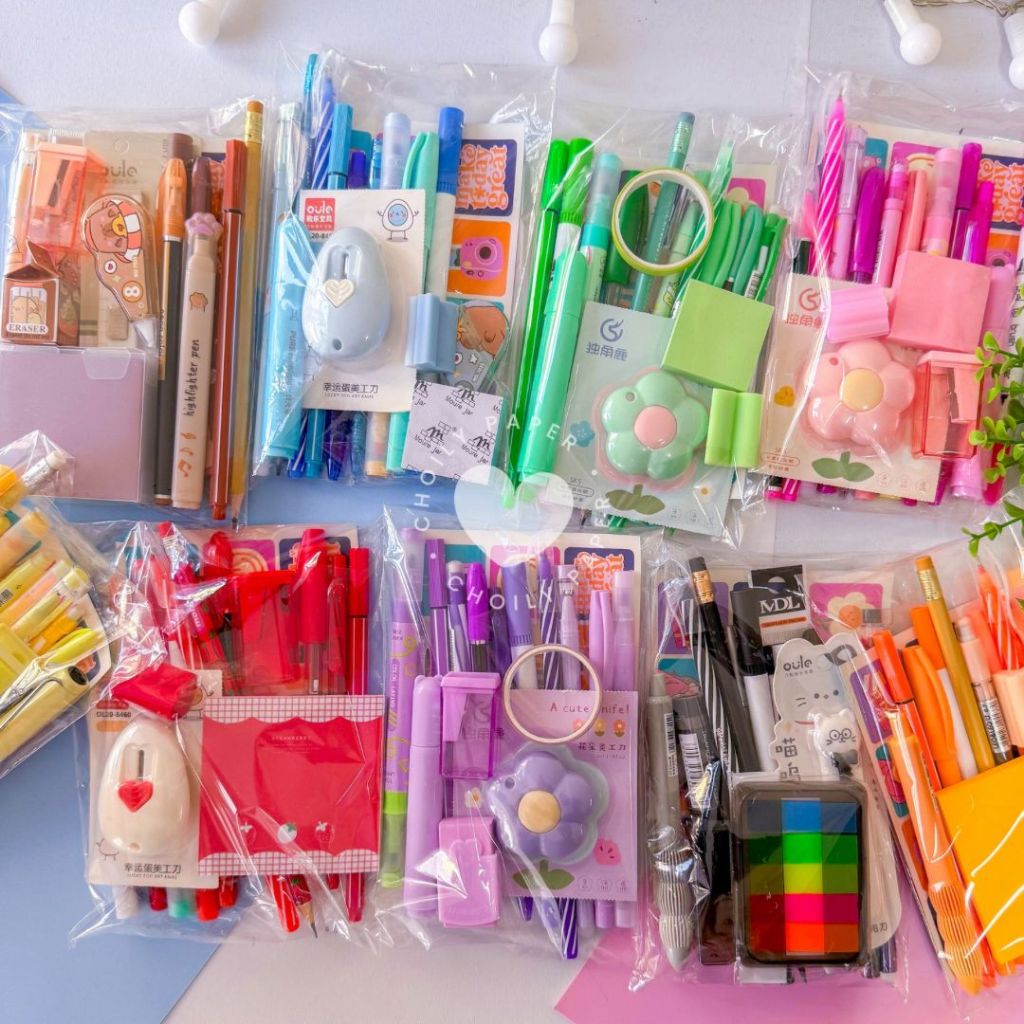 Kit Papelaria 15 Itens Colors em Oferta na Shopee