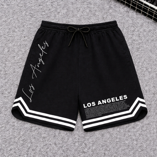 Short Bermuda Basquete Masculino Dry Fit Los Angeles Streetwear Academia Treino Corrida Confortavel Respiravel