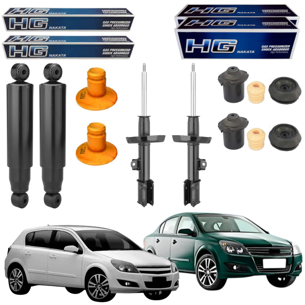 KIT 4 AMORTECEDOR VECTRA GT GTX 2007 A 2011 NAKATA + KIT