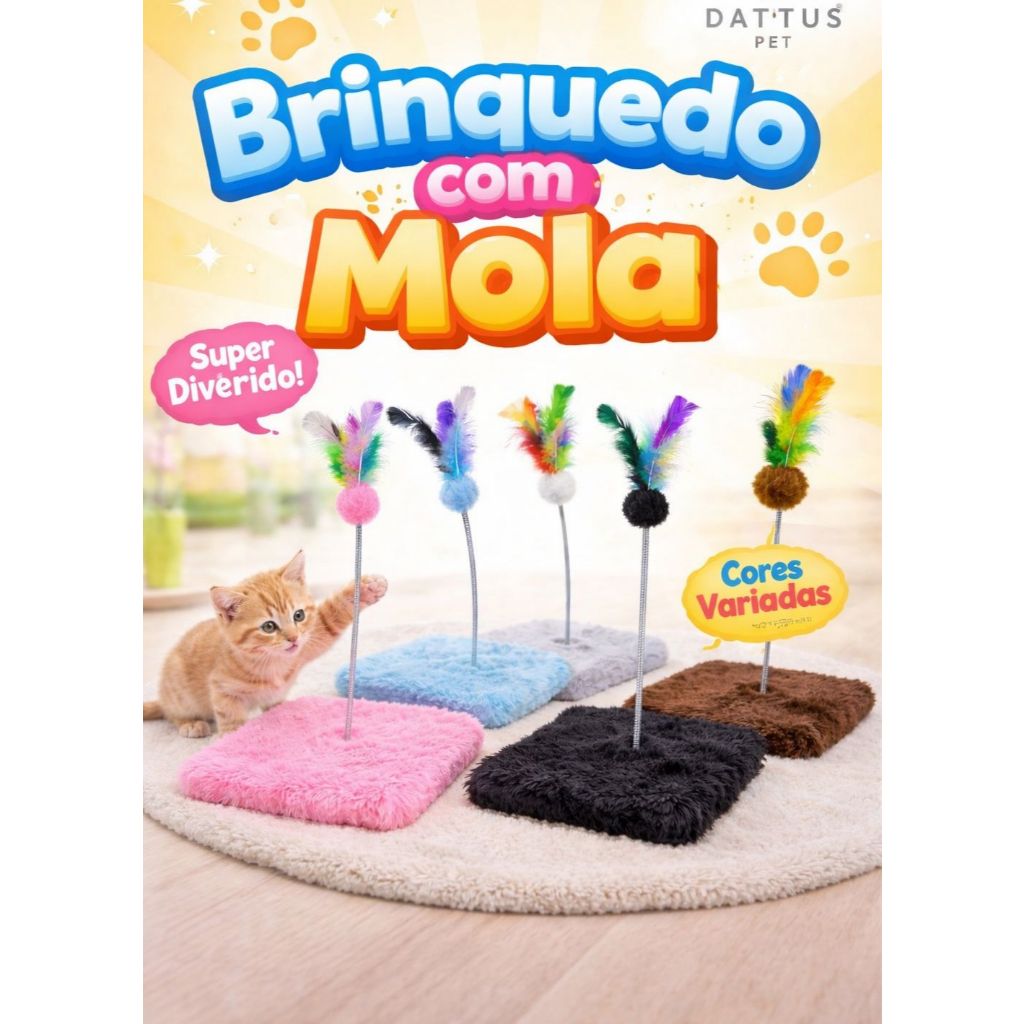 brinquedo com mola para gatos dattus
