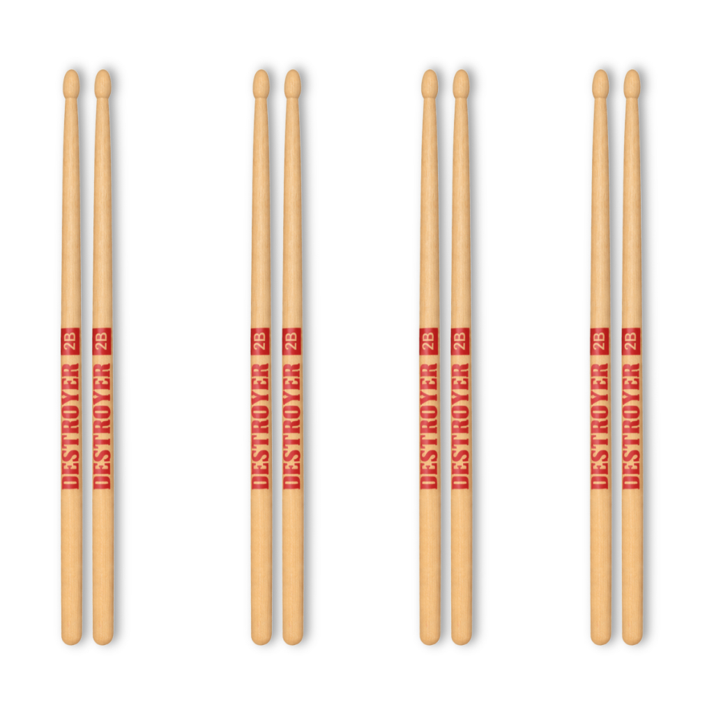 4 Pares Baqueta Profissional 2B Marfim Liverpool Nirvana Percussão