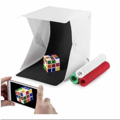 Mini Estudio Fotográfico Photo Studio Usb Portatil Foto  com a luz led em Oferta na Shopee