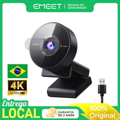 4k Webcam EMEET C950 4K Ultra 8mp Hd Autofoco Com Microfone Camera Para Pc Preto