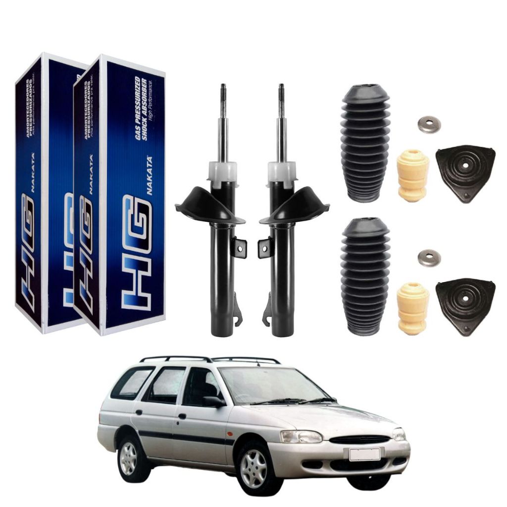 PAR AMORTECEDOR DIANT ESCORT SW ZETEC 2000 a 2003 NAKATA + KIT