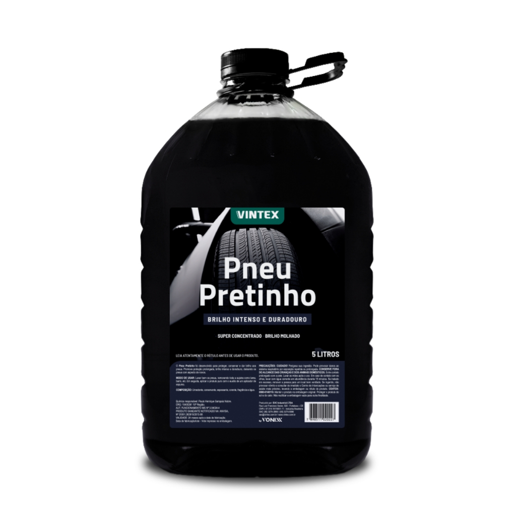 Pneu Pretinho Abrilhantador Revitalizador 5L Vintex Vonixx Brilho Intenso Carro Moto Longa Duração em Oferta na Shopee