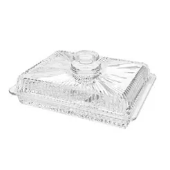 Porta Frios Queijo Presunto Mesa Posta Cristal Transparente Desenhada
