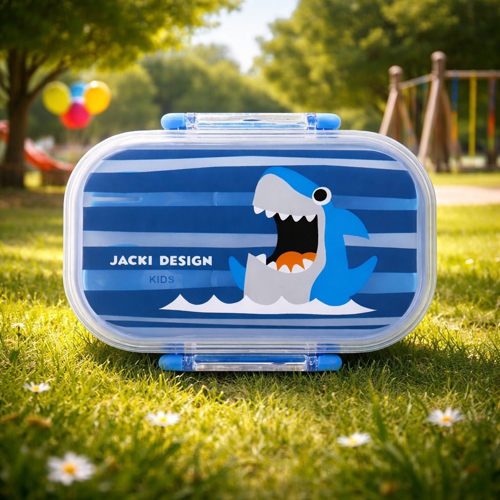 Pote para Lanche Infantil 2 Andares 400ml com Divisórias e Talher - Jacki Design