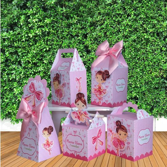 Kit Caixas Personalizadas Bailarina /Lembrancinha de festa - Aniversário