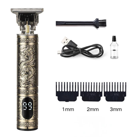 Máquina De Cortar Cabelo Barba Profissional Com Led Barbeador E Cortador Digital C/ Display Lançamento em Oferta na Shopee