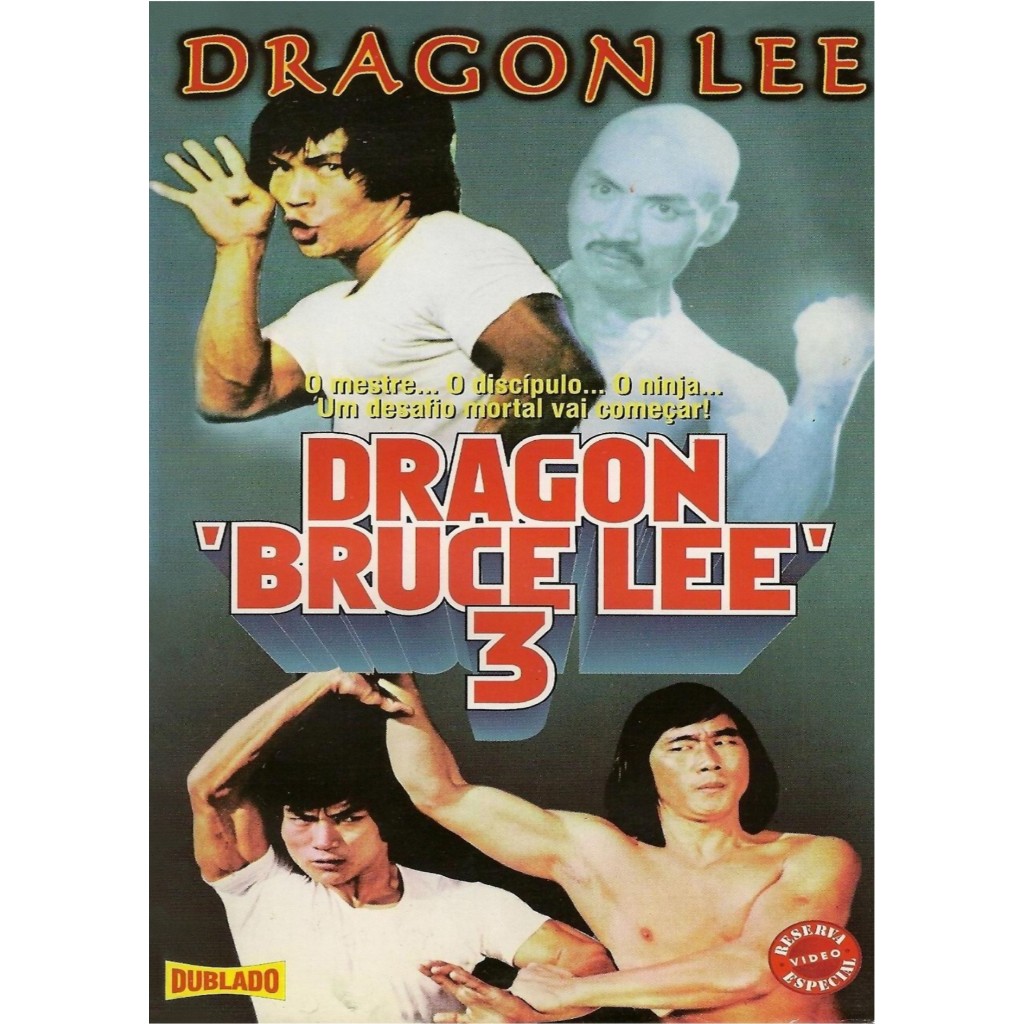 VHS/DVD DRAGON BRUCE LEE 3 (Enter the Invencible Hero) Dublado/Dragon Lee, Casanova Wong.*Filme raro.