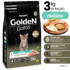 Ração Premier Golden para Gatos Filhotes Sabor Frango 3kg