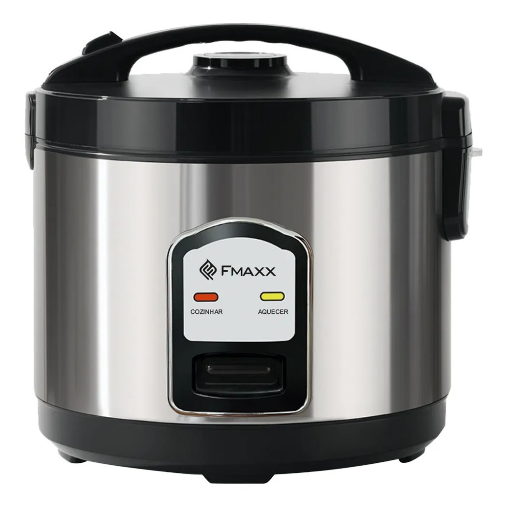 Panela Arroz Eletrica Fmaxx 10 Xicaras 1.8l 700w Prateado 127v 60hz