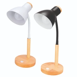 Luminária de Mesa Abajur Flexível Artiko Woodye Articulável