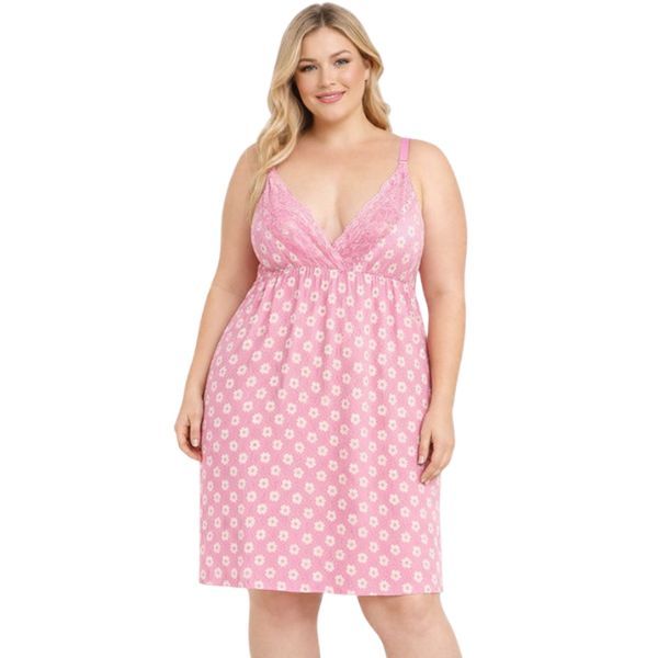 Camisola Plus Size Com Renda Sem Bojo do Tamanho 46 ao 50