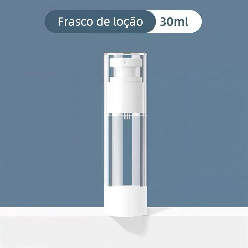 1/2/3 Frascos 30ML Recarregáveis - Mini Frascos de Perfume Vácuo de Vidro/Plástico Com Válvula Pump Transparente