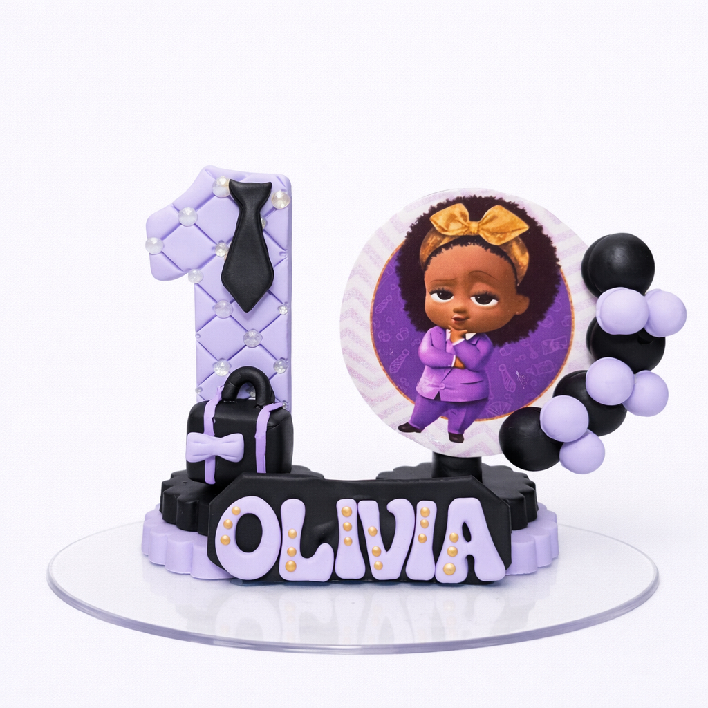 Vela Personalizada de Biscuit - Com Foto - Decoração Festa - Aniversário - Poderosa Chefinha