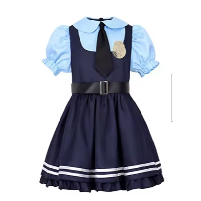 Fantasia Judy Hopps Zootopia Vestido Policial Adulto Infantil Evento Cosplay Carnaval Festa Temática — imagem 2 de 2