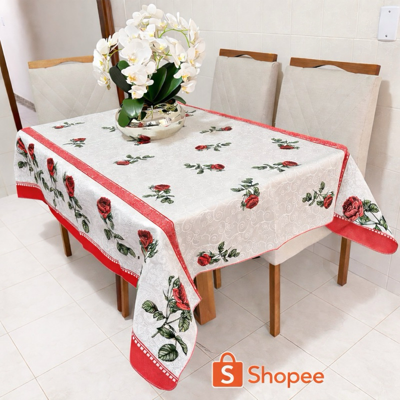 Toalha de Mesa 4 Cadeiras Forro de mesa Tecido