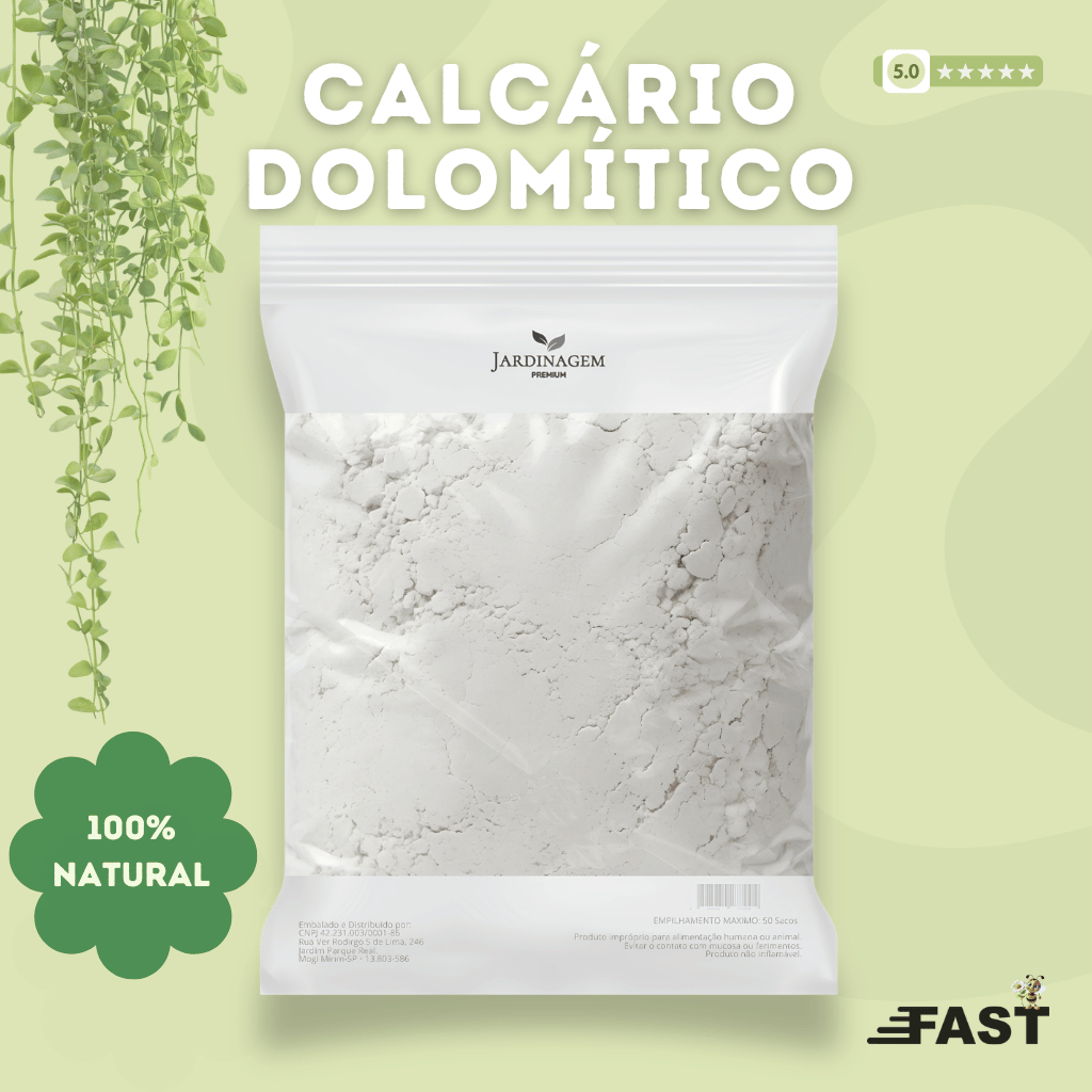 Fertilizante Calcário Dolomítico 5Kg Corretivo de Solo, Nutrição de Plantas, Hortas e Jardinagem Desempenho