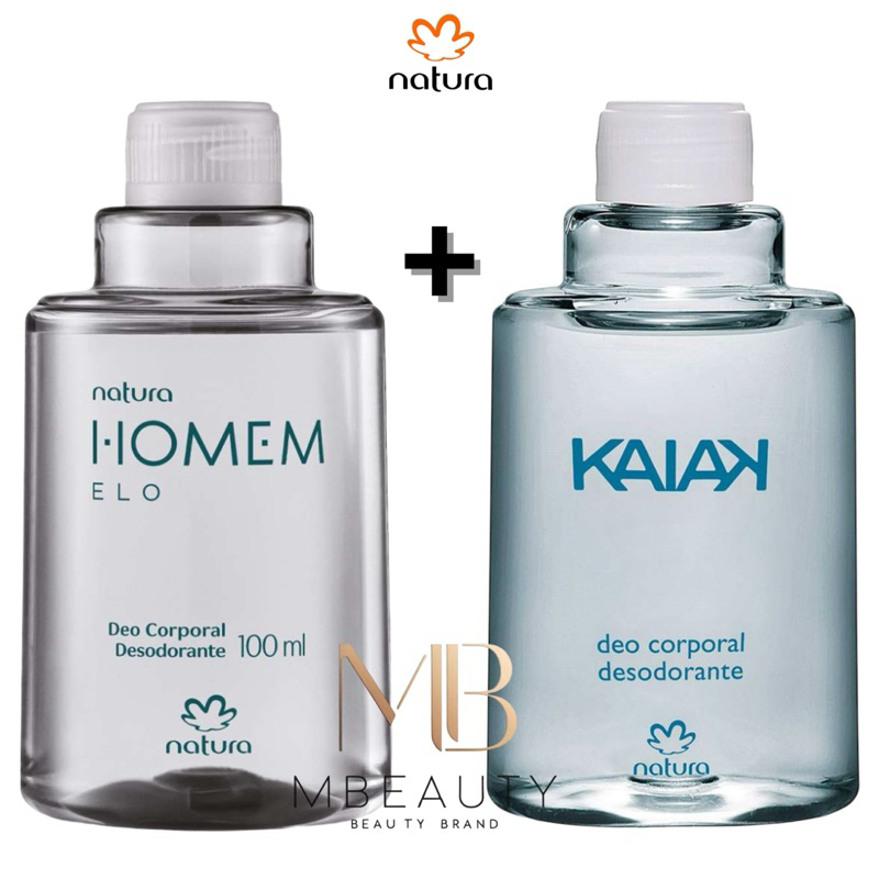 Natura Kaiak + Homem Elo Masculino Desodorante Corporal Refil Kit.