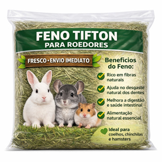 2kg De Feno Premium Natural Para Coelhos Porquinho Da Índia Chinchila E Roedores 1kg 500g Tifton Capim Seco Alfafa Grama em Oferta na Shopee