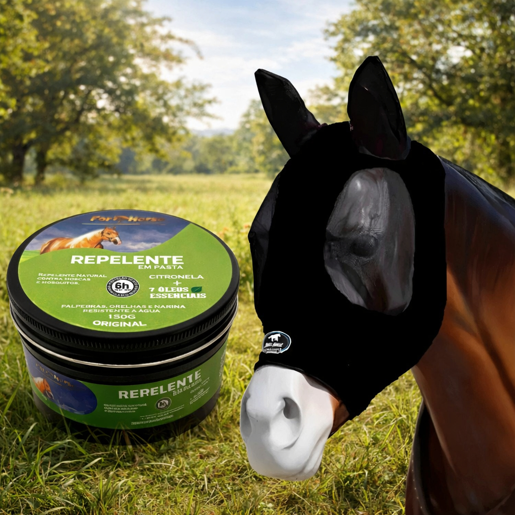 Kit Mascara Protetora Boots Horse + Repelente Pasta Citronela