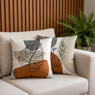 Kit 2 Capas de Almofadas Decorativas Luxo Boho Costela de Adão e Galhos Modernas Terracota 43x43cm em Oferta na Shopee