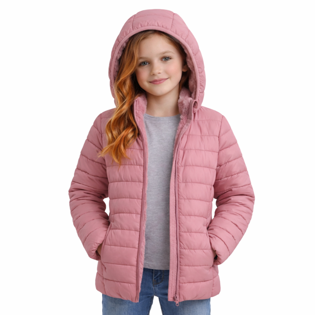 Jaqueta Puffer Feminina Infantil Forrada Impermeavel Bobojaco Juvenil